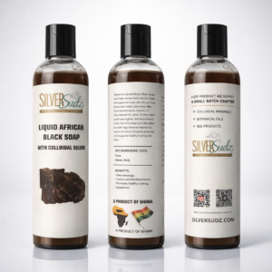 Liquid African Black Soap          (Made With Colloidal Silver)
